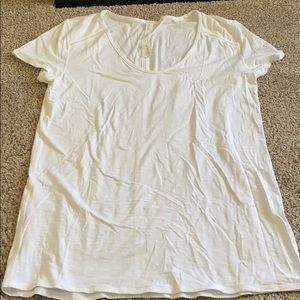 Lululemon White Stretch Teeshirt